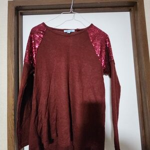 She + Sky Burgundy Sweater